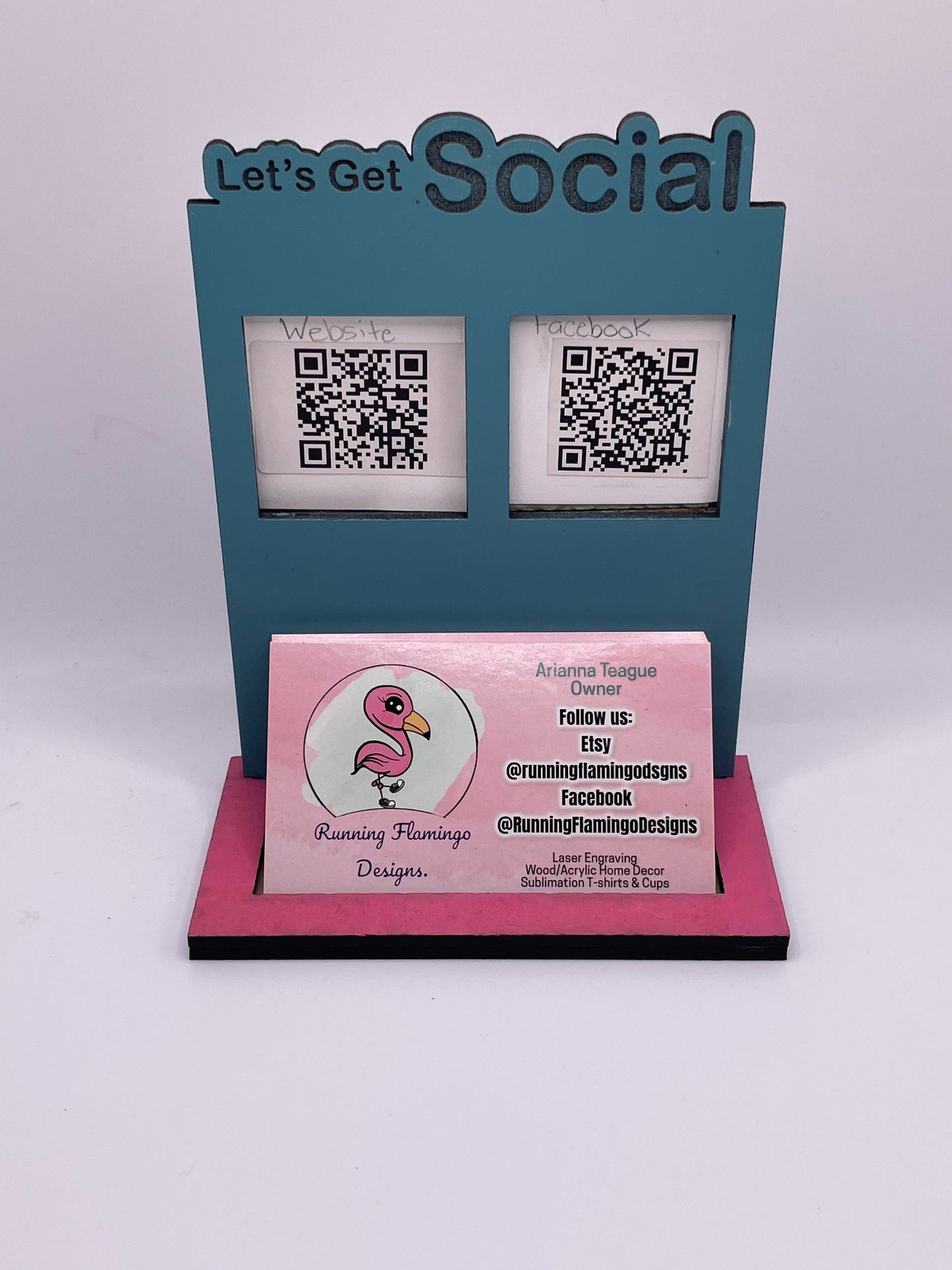 Business card qr holder, small business, card holder, QR code, QR code stand, Craft show