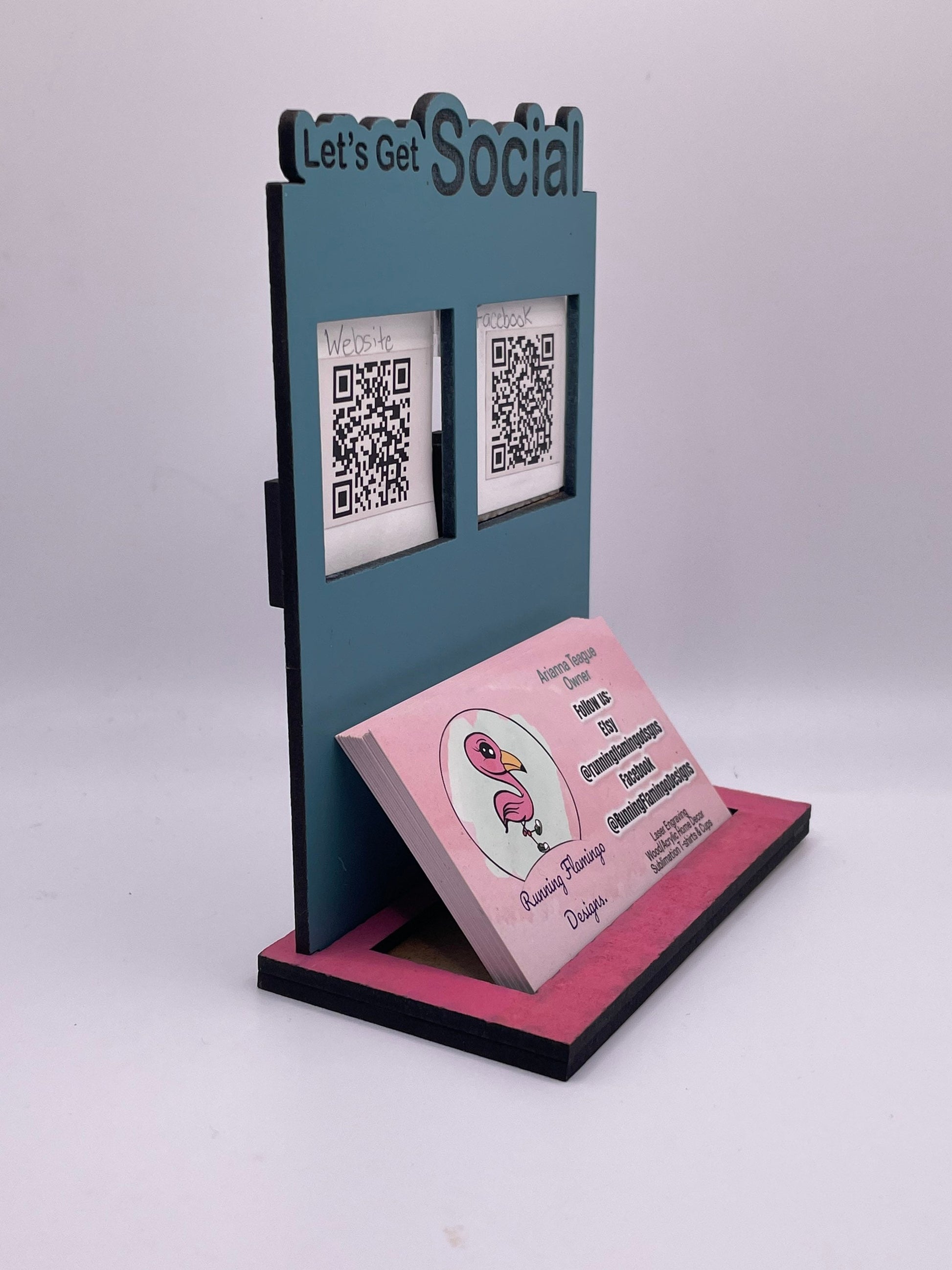 Business card qr holder, small business, card holder, QR code, QR code stand, Craft show