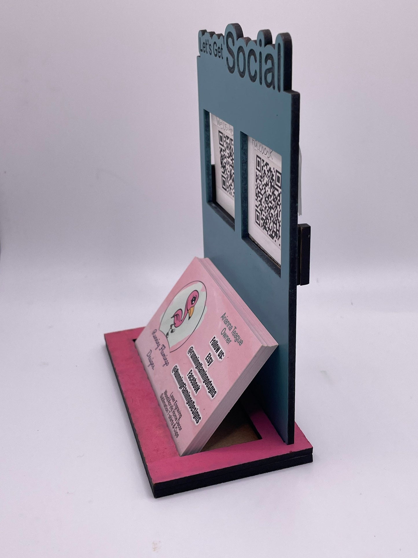 Business card qr holder, small business, card holder, QR code, QR code stand, Craft show