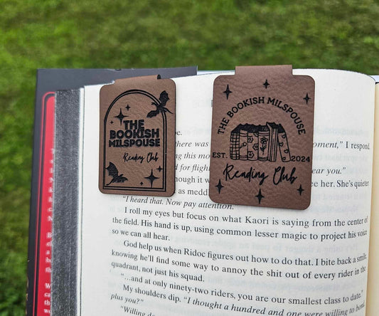 The Bookish Milspouse Bookmarks, Leather Bookmarks, Magnetic Bookmarks, Fantasy Bookmark, Reading Club, Military Spouse, Gift For Her