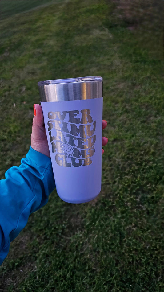 Engraved tumbler, mom tumbler, overestimated mom, bookish, book tumblers, tumbler wrap, custom tumbler, engraved water bottle